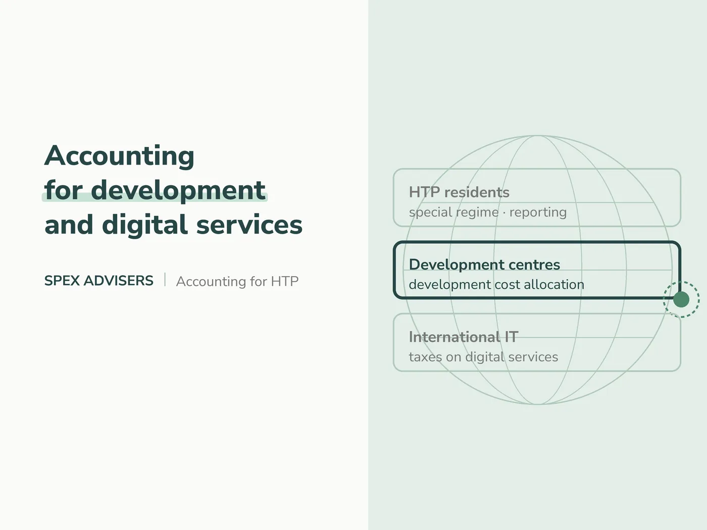 Accounting for development and digital services — accounting for IT companies and HTP residents (Spex Advisers)