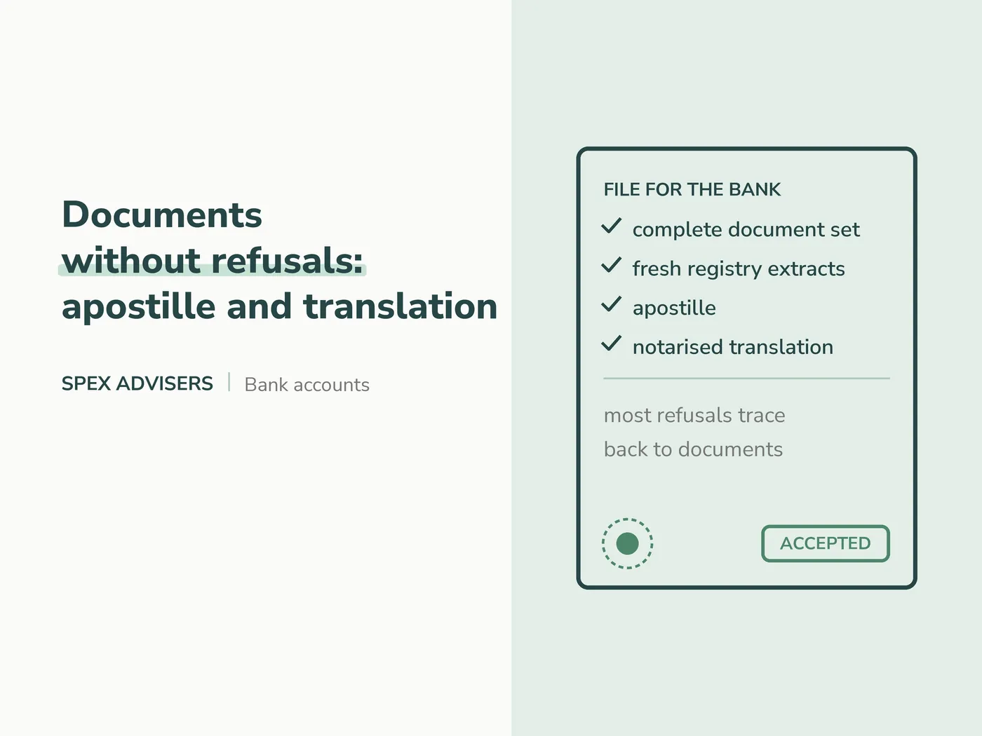 Documents without refusals: apostille and translation — opening a bank account in Belarus (Spex Advisers)