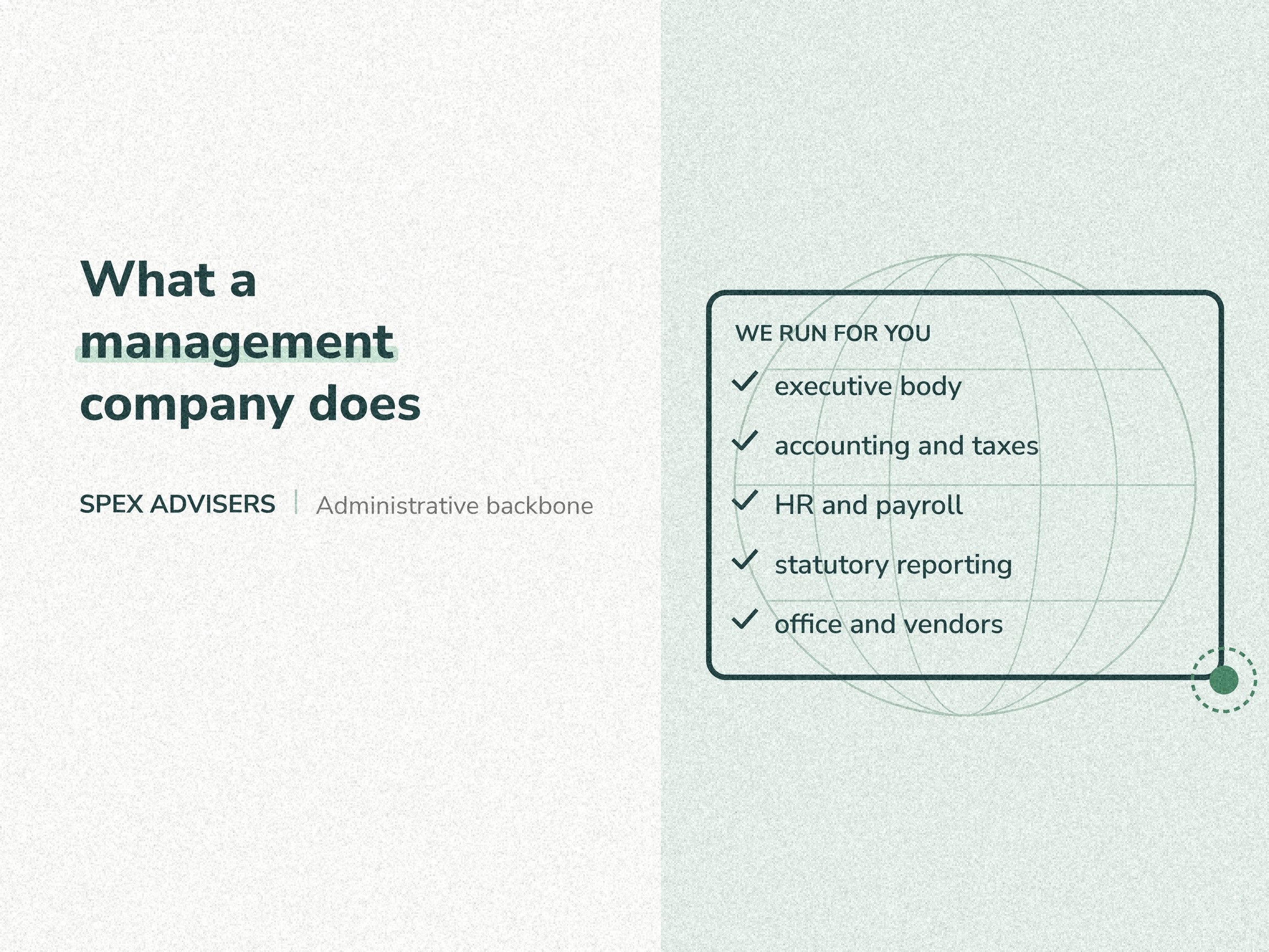 What a management company does — the administrative backbone of your business in Belarus (Spex Advisers)