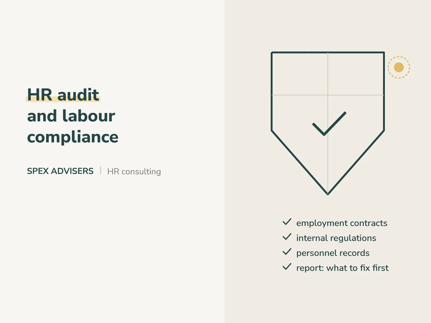 HR audit and labour compliance — HR consulting in Belarus (Spex Advisers)