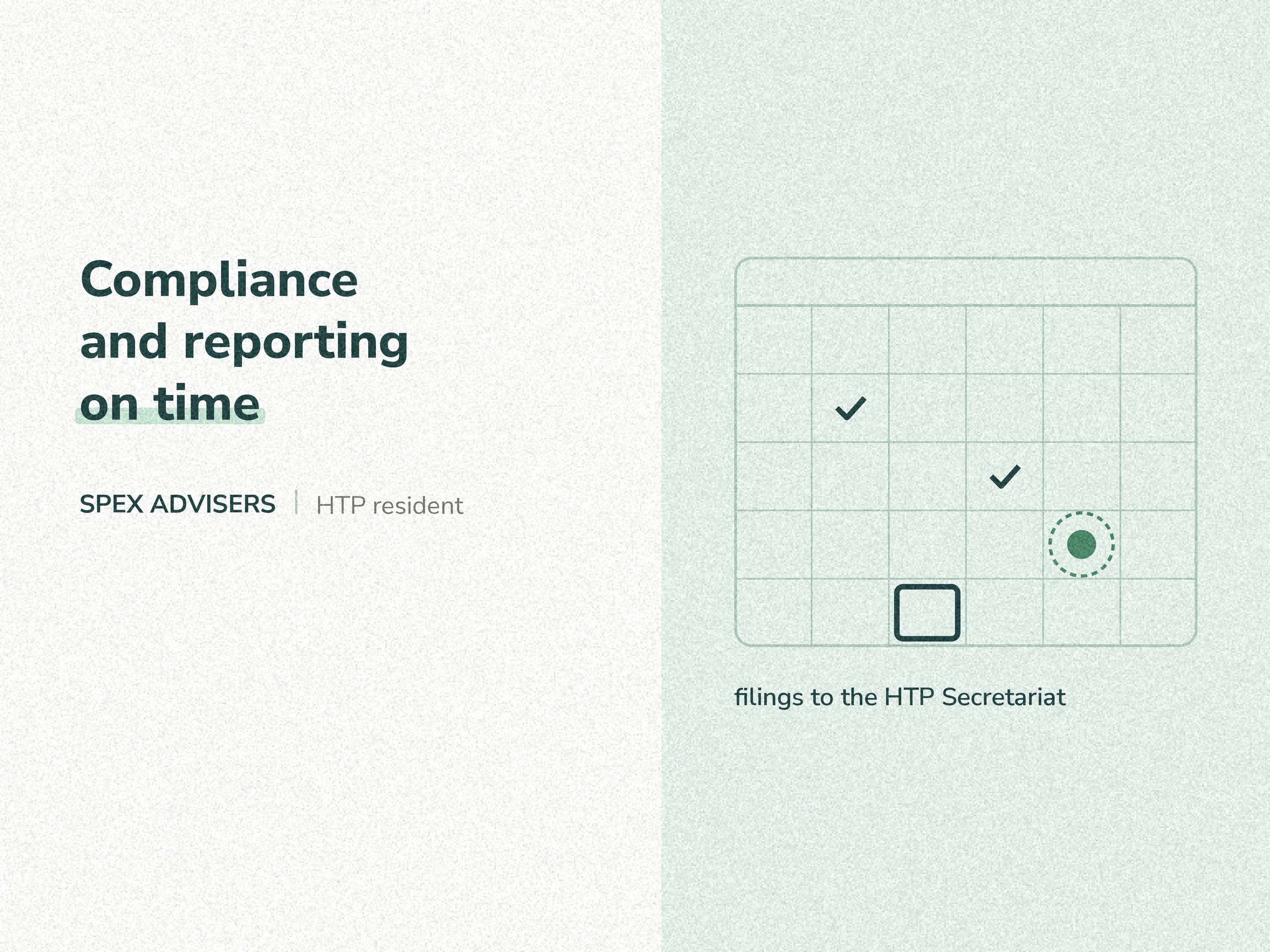 HTP compliance and reporting on time — filings to the HTP Secretariat and state authorities (Spex Advisers)