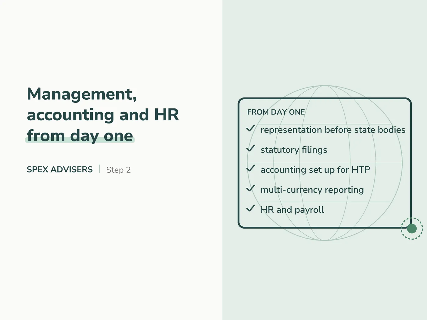 Management, accounting and HR from day one — HTP admission for foreign IT companies (Spex Advisers)