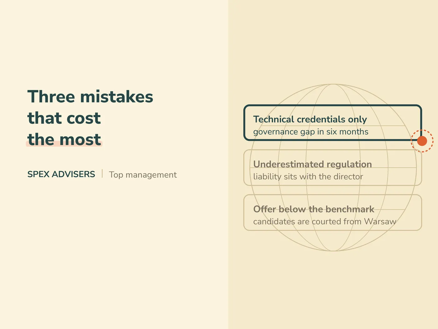 Three mistakes that cost the most — top management recruitment in Belarus (Spex Advisers)