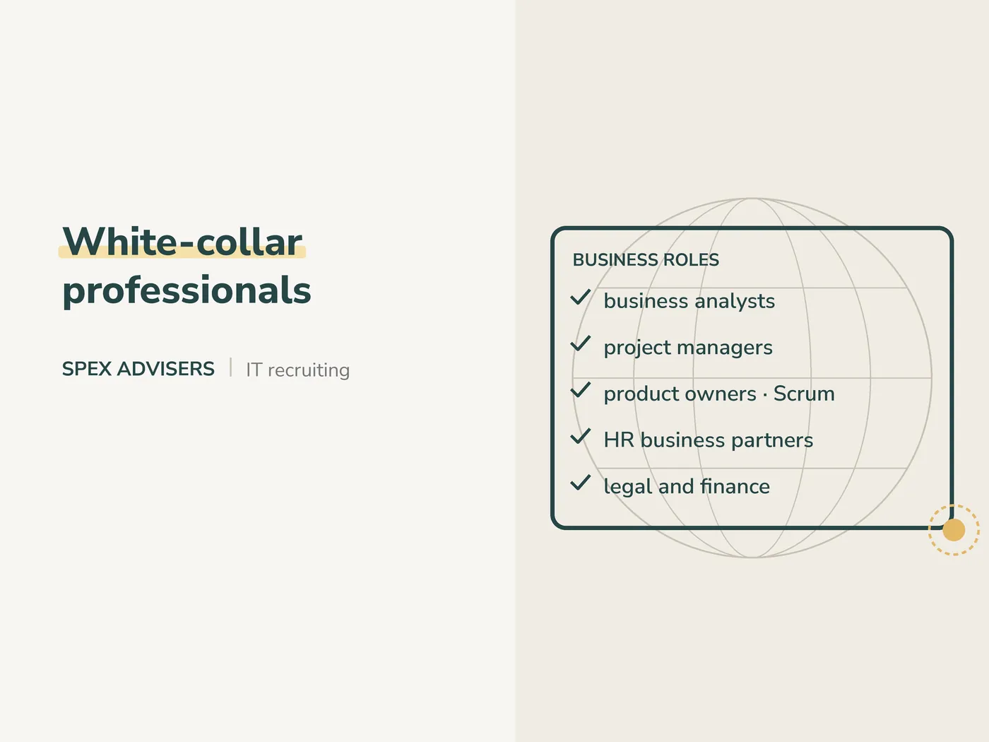 White-collar professionals — IT recruiting in Belarus (Spex Advisers)